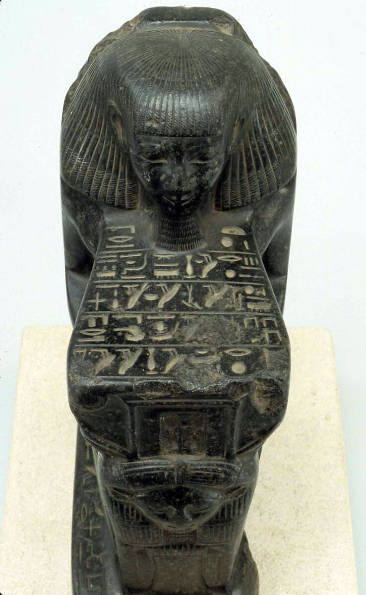 Statue of Senenmut Holding a Sistrum, Porphyritic diorite