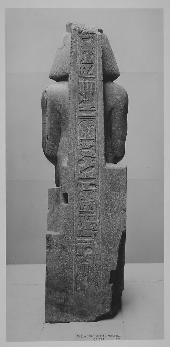 Colossal Seated Statue of Amenhotep III, reworked, reinscribed by Merneptah, Porphyritic diorite