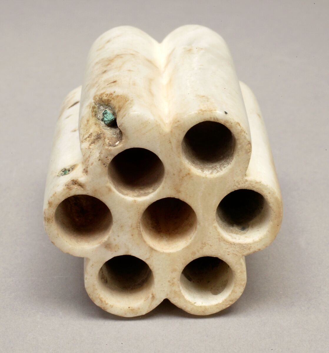 Kohl Jar Inscribed for Hatshepsut as God's Wife, Travertine (Egyptian alabaster)