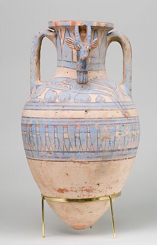 Blue-Painted Ibex Amphora from Malqata