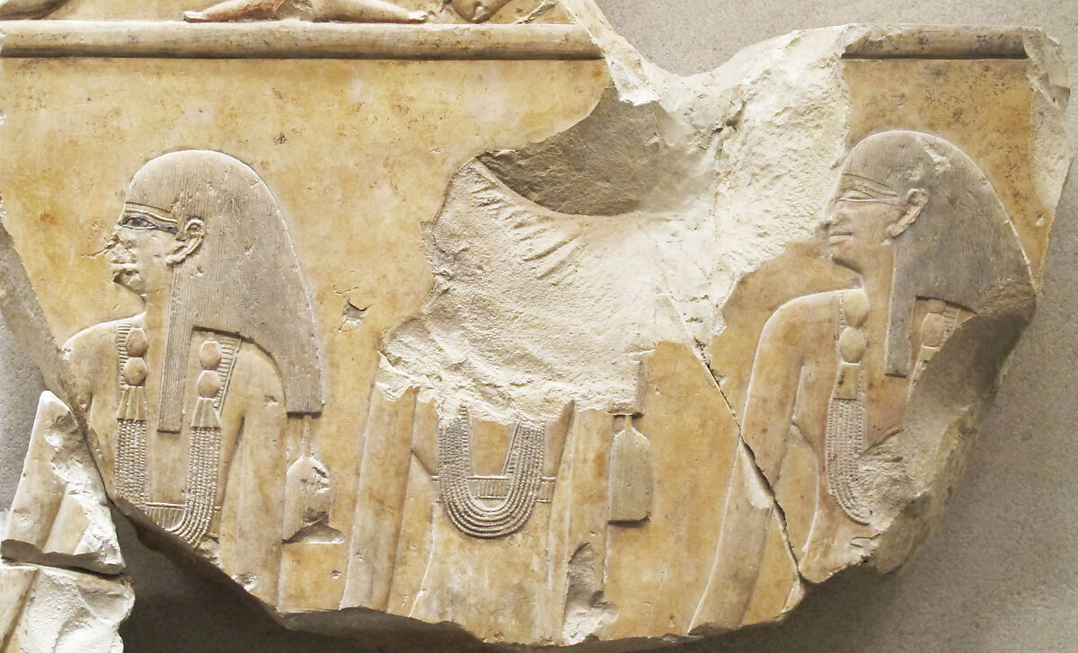 Menat necklace from Malqata, Faience, bronze or copper alloy, glass, agate, carnelian, lapis lazuli, turquoise