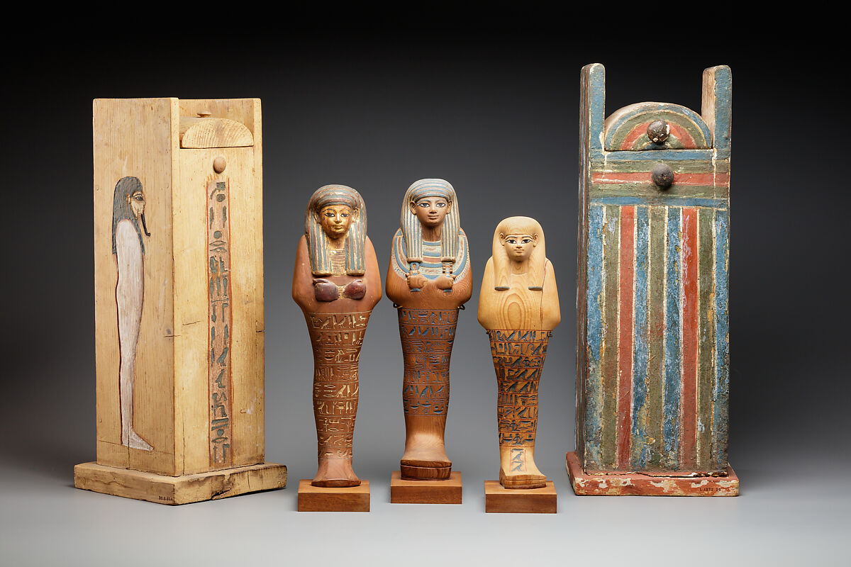 Shabti of Yuya, Cedar, gold, paint