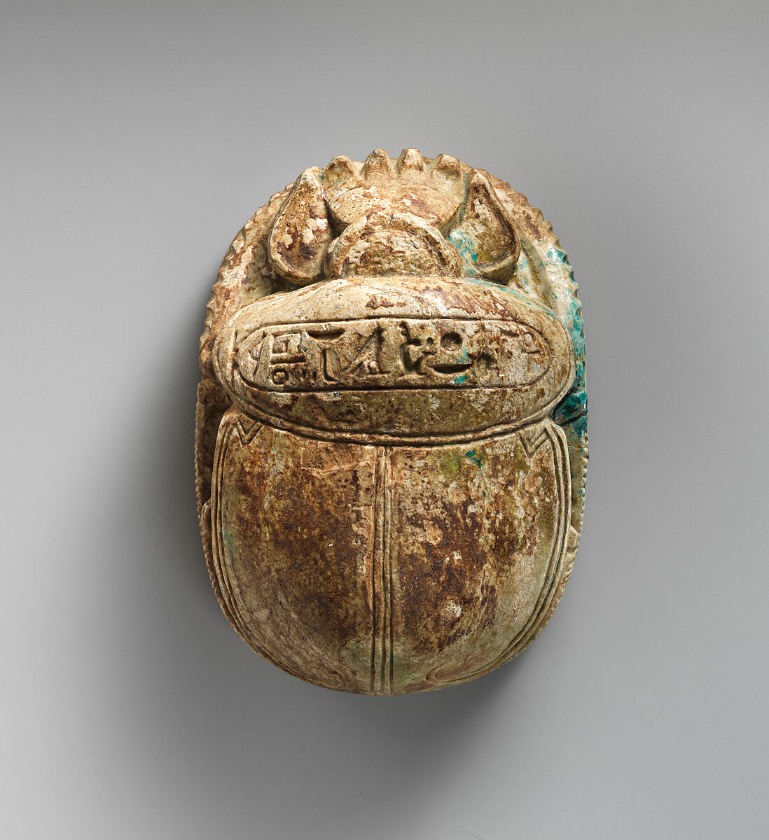 Scarab Commemorating the Construction of an Artificial Lake, Steatite (glazed)