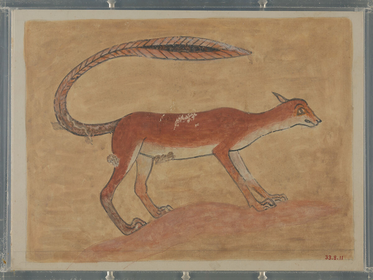 Detail of a Desert Animal, Tomb of Khnumhotep, Nina de Garis Davies (1881–1965) or, Tempera on paper 