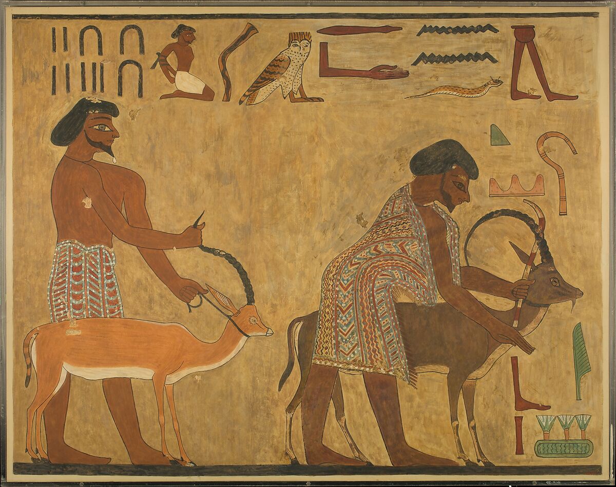 Leaders of the Aamu of Shu, Norman de Garis Davies (1865–1941), Tempera on paper