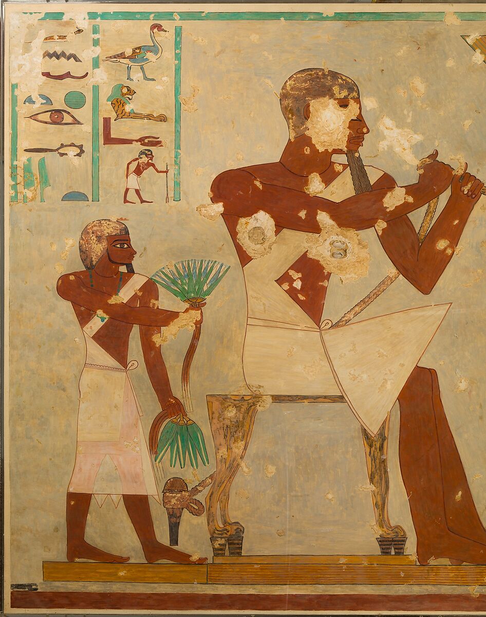 Netting Birds, Tomb of Khnumhotep, Nina de Garis Davies (1881–1965), Tempera on paper