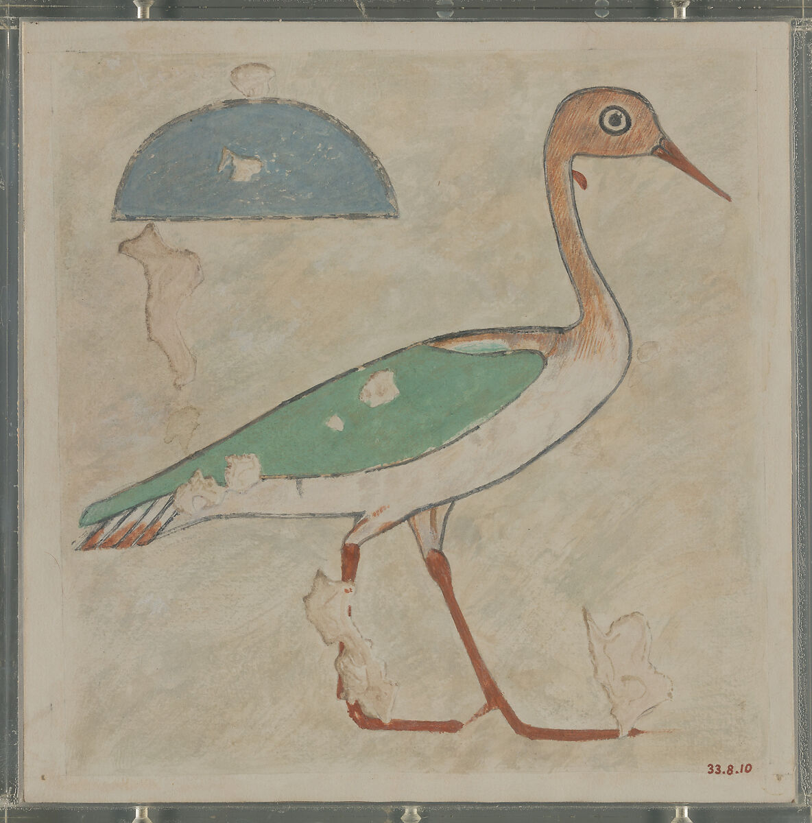 Detail of a Bird, Tomb of Khnumhotep, Nina de Garis Davies (1881–1965) or, Tempera on paper 