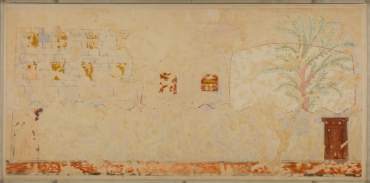 House with Storerooms, Tomb of Ineni, Nina de Garis Davies (1881–1965), Tempera on paper 