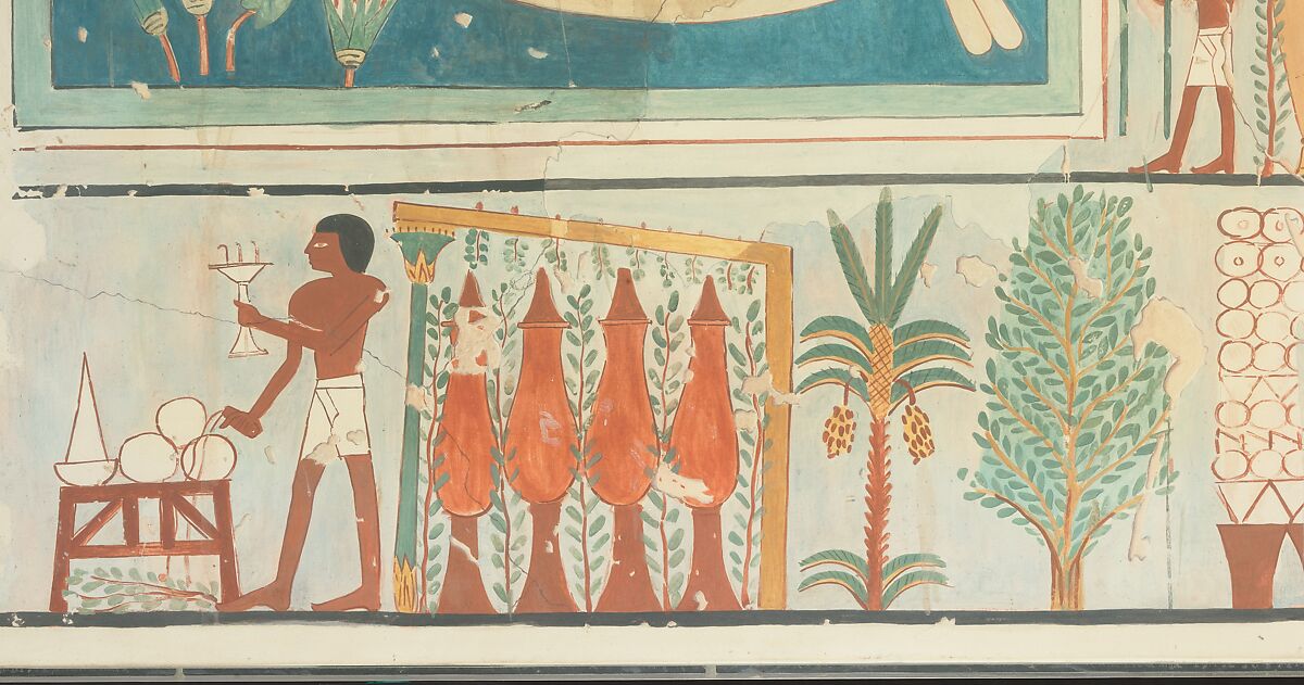 Funeral Ritual in a Garden, Tomb of Nakhtmin, Charles K. Wilkinson, Tempera on paper