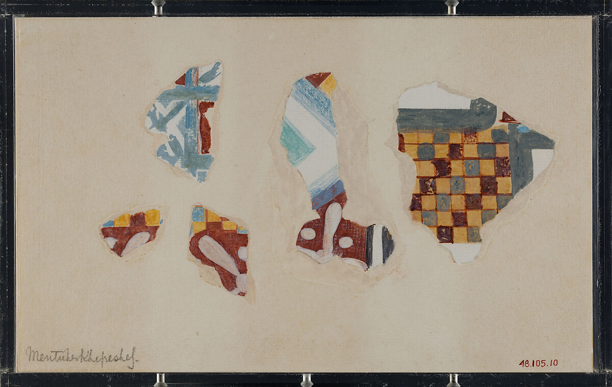 Fascimile painting from the tomb of Mentuherkhepeshef, Unknown Copyist, Tempera on paper 