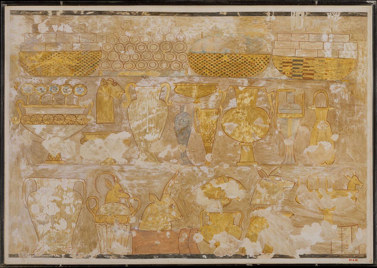 Gifts from the Keftiu, Tomb of Rekhmire, Nina de Garis Davies (1881–1965), Tempera on Paper 