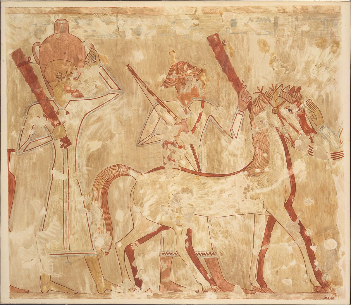 Syrians Bringing Horses, Tomb of Rekhmire, Nina de Garis Davies (1881–1965), Tempera on paper 