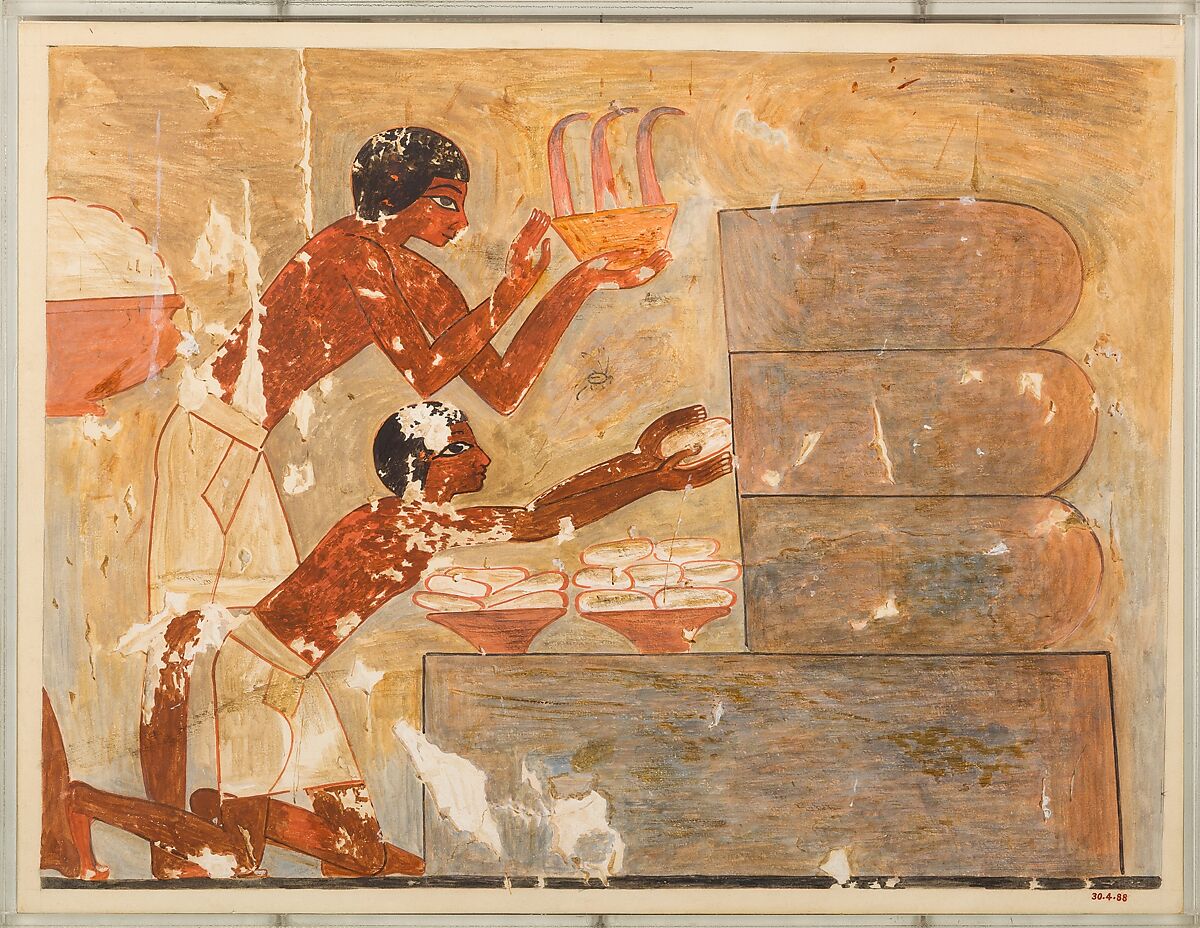 Gathering Honey, Tomb of Rekhmire, Nina de Garis Davies (1881–1965), Tempera on Paper 