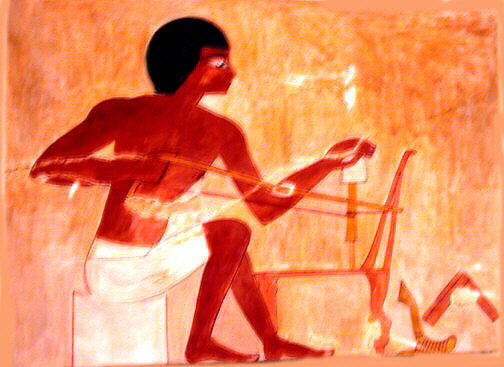 Carpenter Making a Chair, Tomb of Rekhmire, Nina de Garis Davies (1881–1965), Tempera on paper