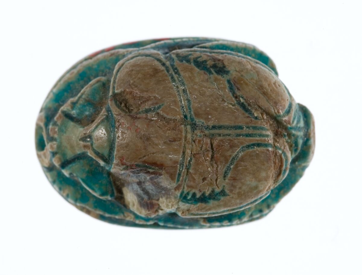 Canaanite Scarab with a Roaring Lion, Steatite