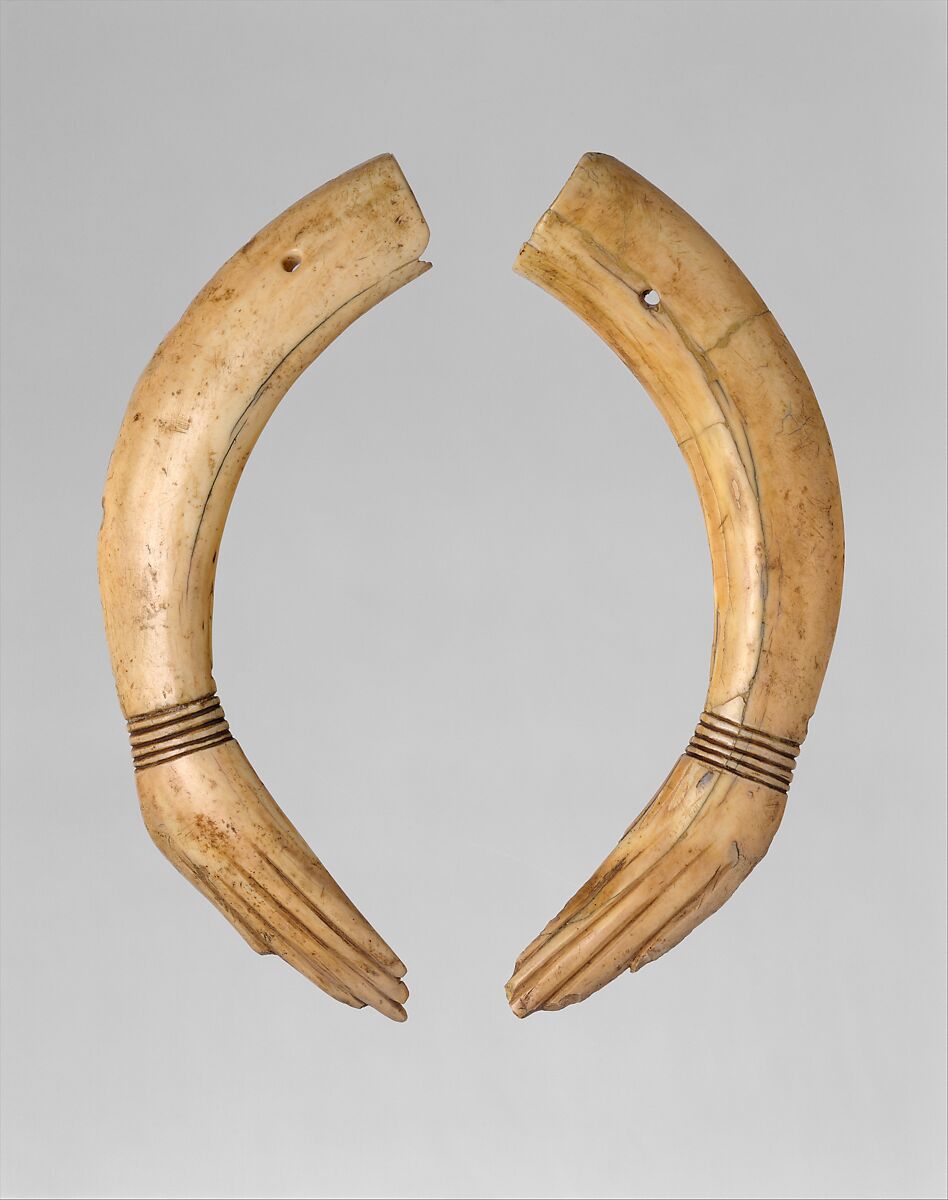 Pair of Clappers, Hippopotamus ivory 