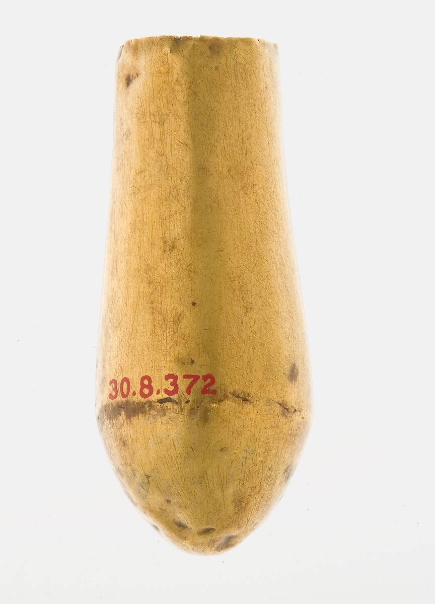 Terminal, possibly for a scepter, with the name of Meketaten, Gold