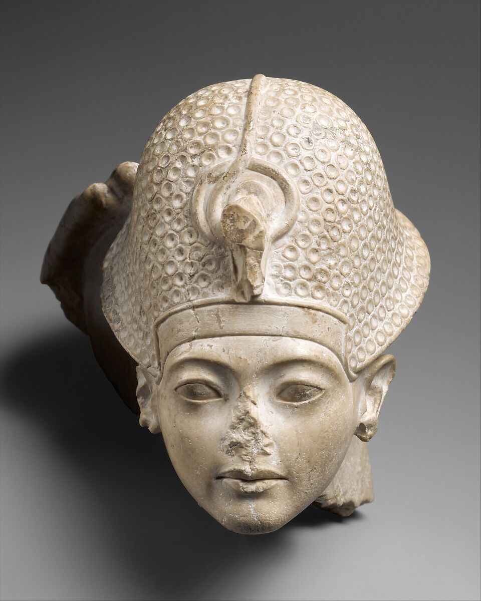 Head of Tutankhamun, Indurated Limestone