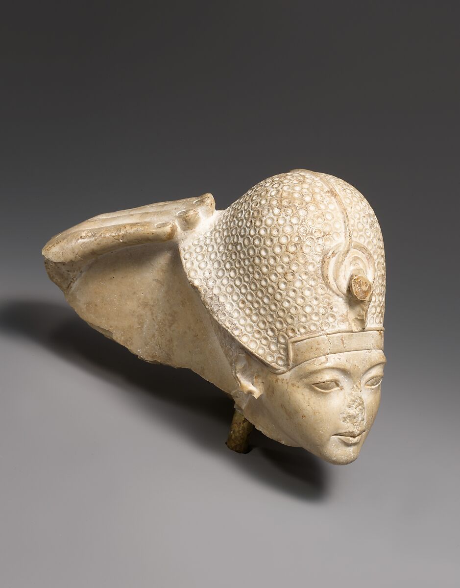 Head of Tutankhamun, Indurated Limestone