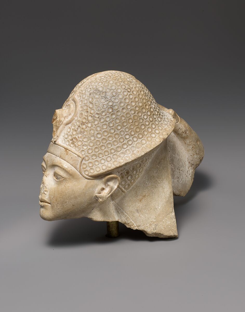 Head of Tutankhamun, Indurated Limestone