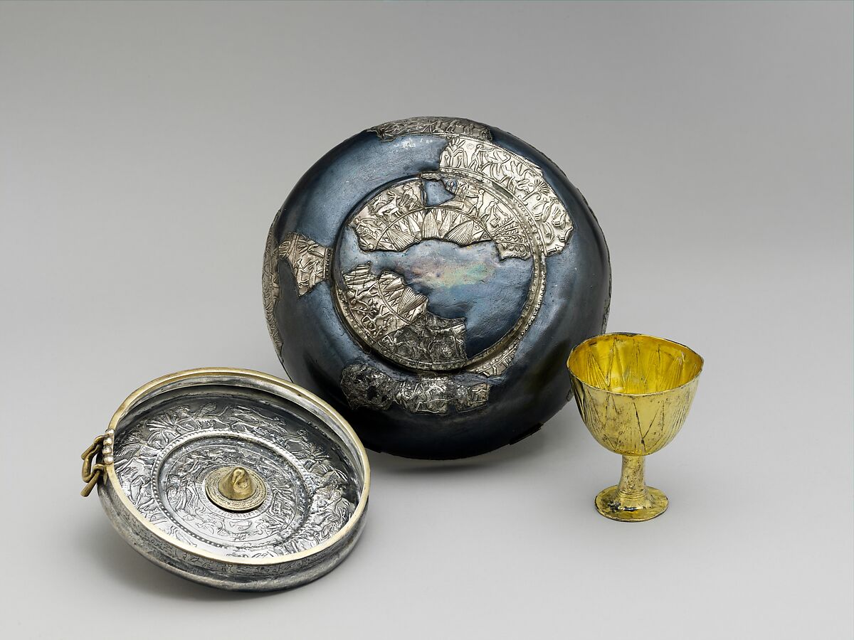 Bowl Decorated with Marsh Scenes, Silver