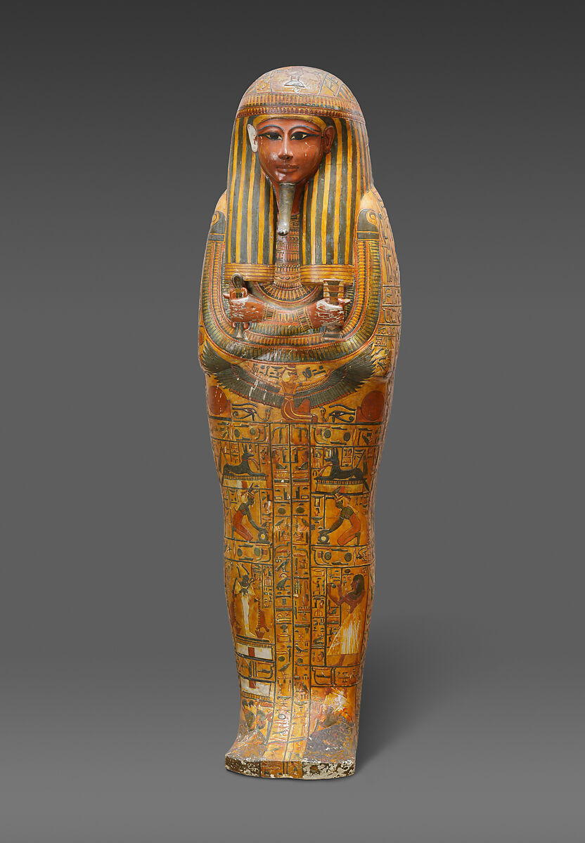 Outer Coffin of Khonsu, Wood, gesso, paint, varnish 