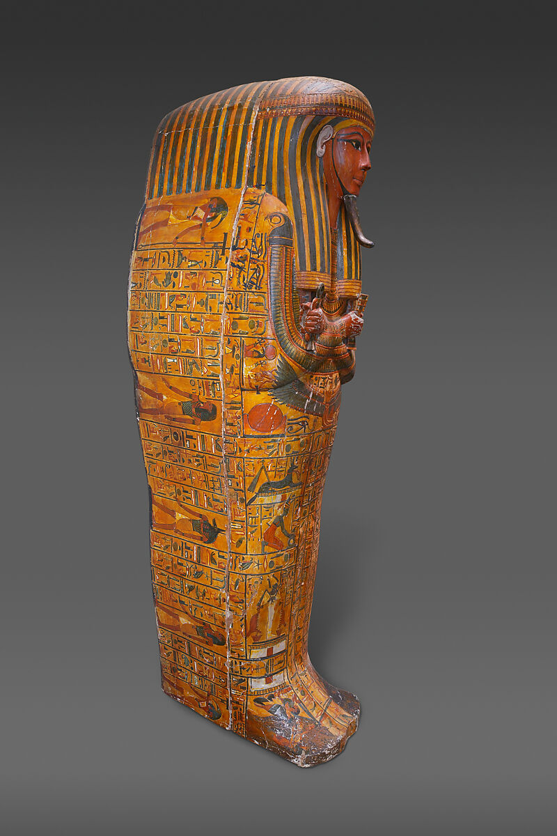 Outer Coffin of Khonsu, Wood, gesso, paint, varnish