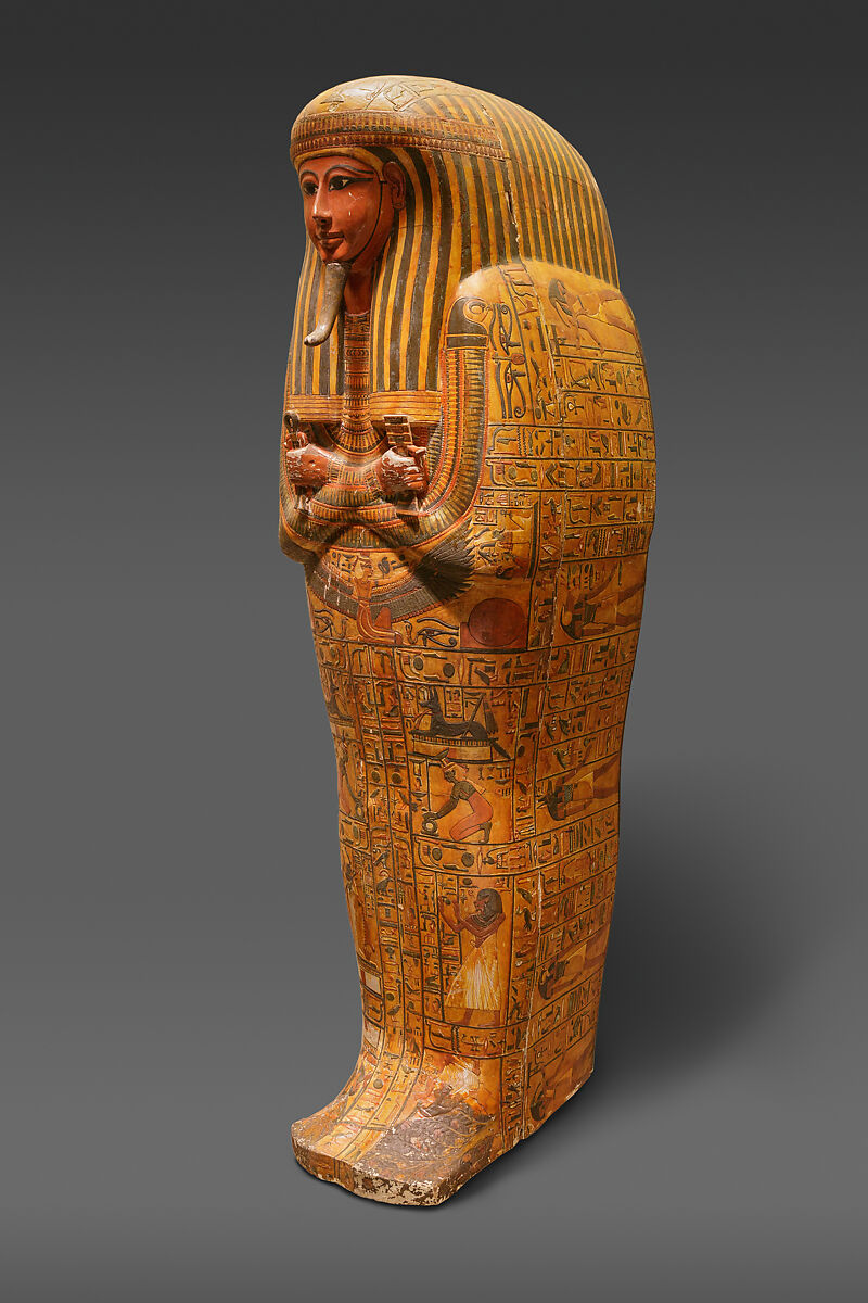 Outer Coffin of Khonsu, Wood, gesso, paint, varnish