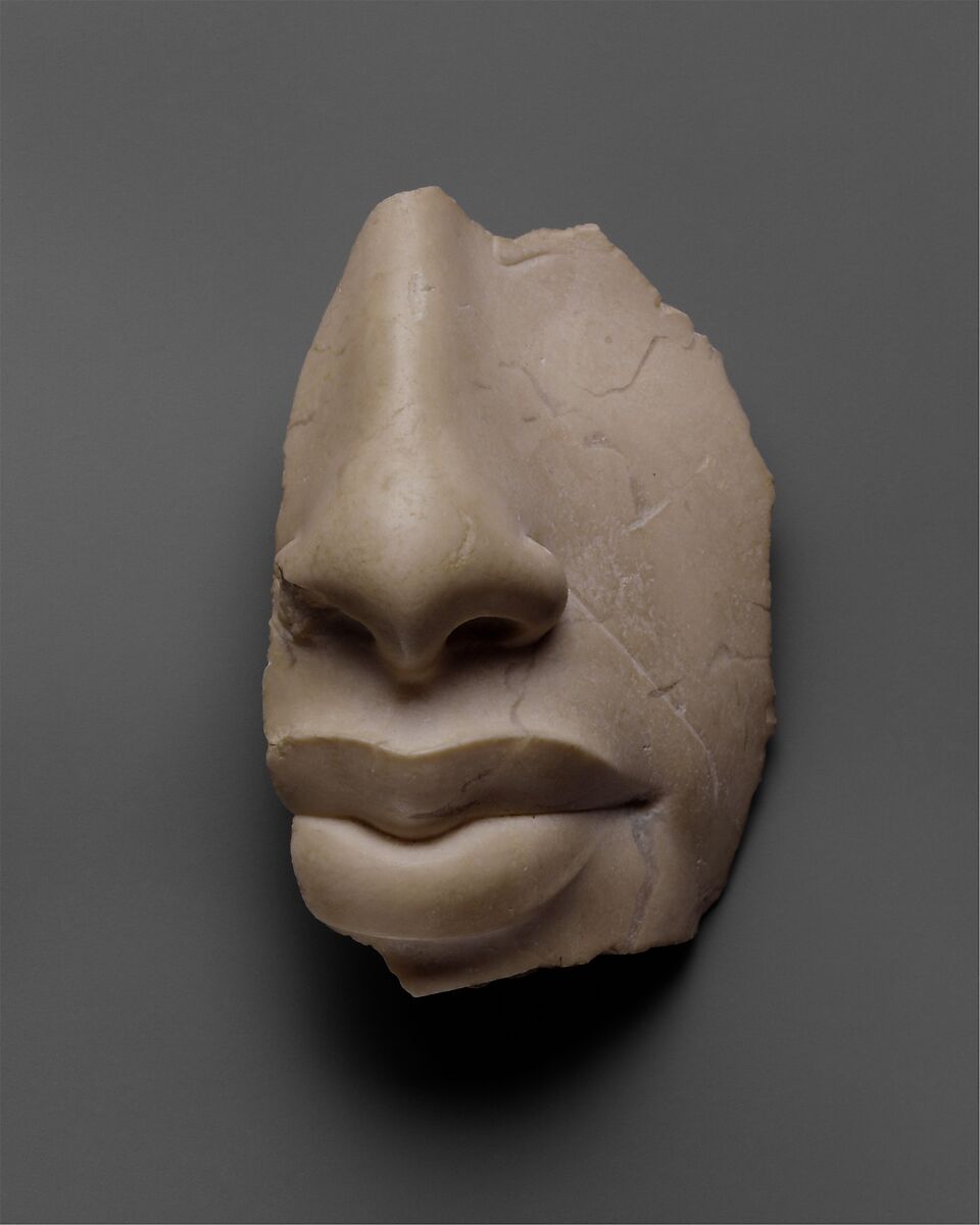 Nose and lips of Akhenaten, Indurated limestone