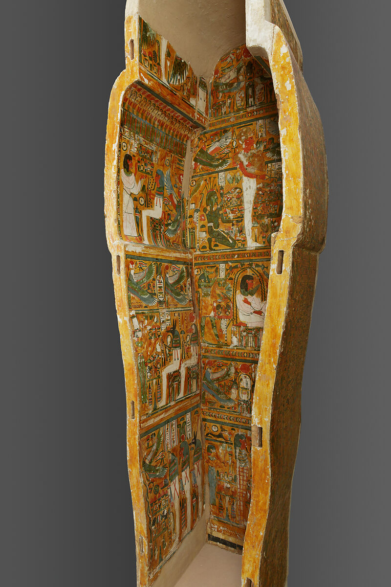 Outer coffin of Amenemopet, Wood, paste, paint