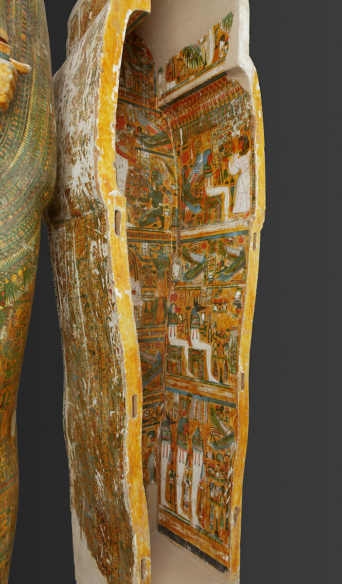 Outer coffin of Amenemopet, Wood, paste, paint
