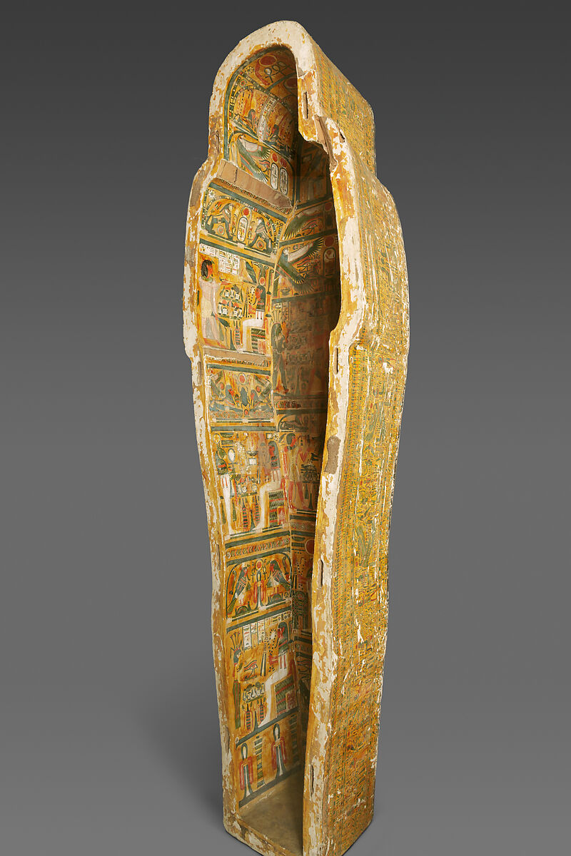 Inner coffin of Amenemopet, Wood, paint, gesso