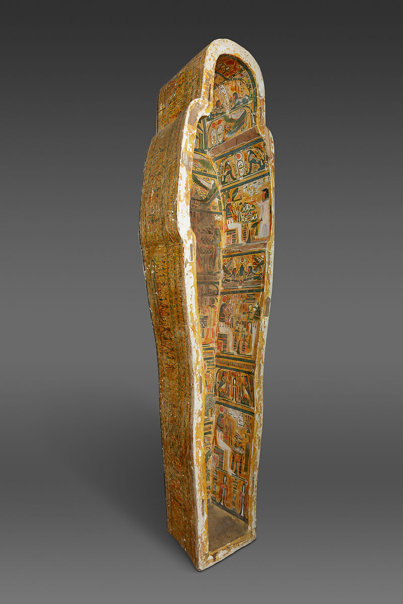 Inner coffin of Amenemopet, Wood, paint, gesso