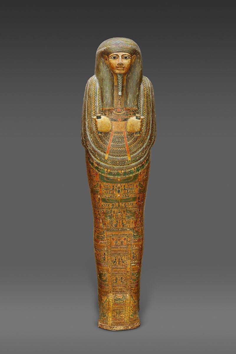 Inner coffin of Amenemopet, Wood, paint, gesso 