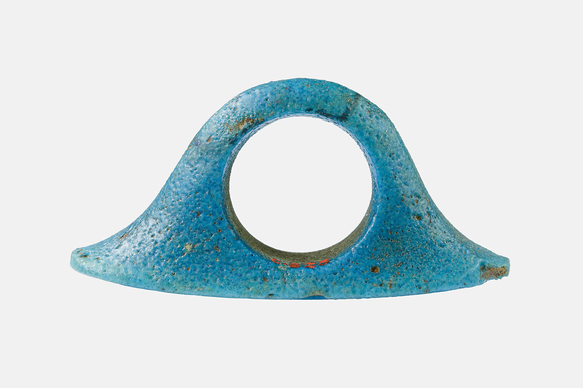 Signet ring, Blue faience