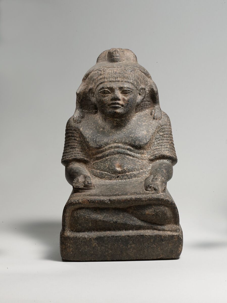 Statue of a scribe with a baboon, Granodiorite