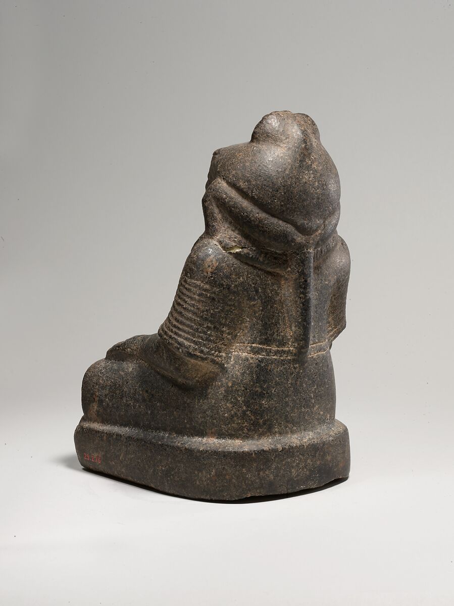 Statue of a scribe with a baboon, Granodiorite