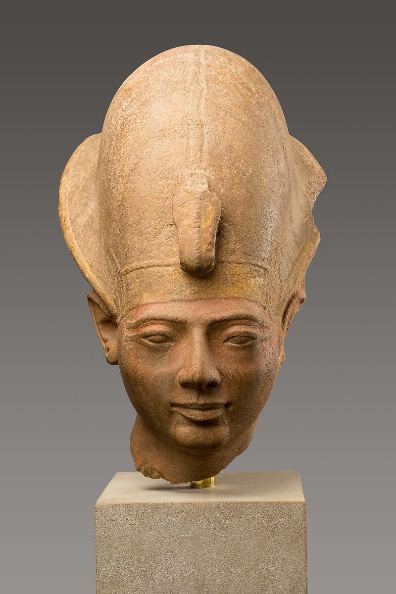 Head of King Seti II Wearing the Blue Crown New Kingdom, Ramesside