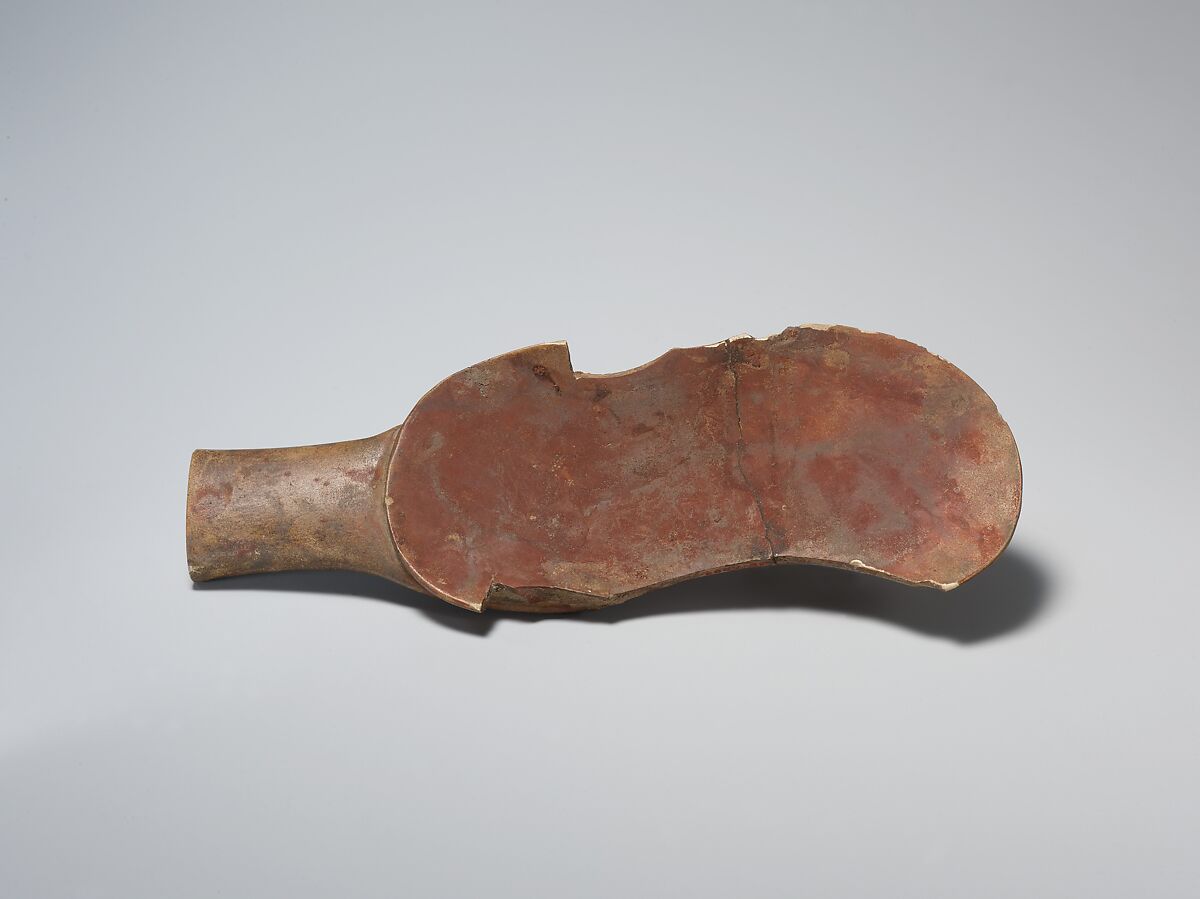 Decorated spoon, Faience