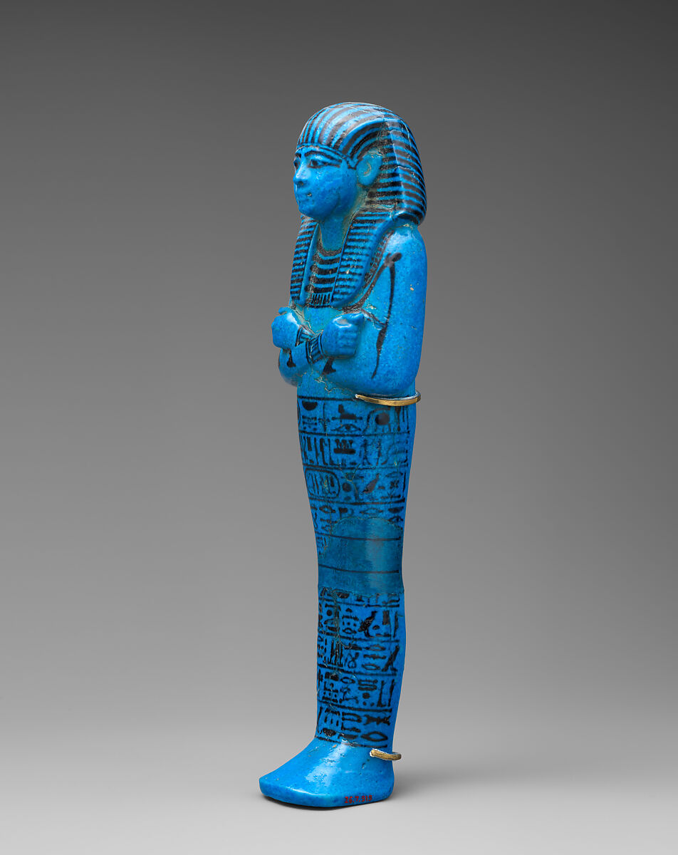 Shabti of Seti I, Faience, paint