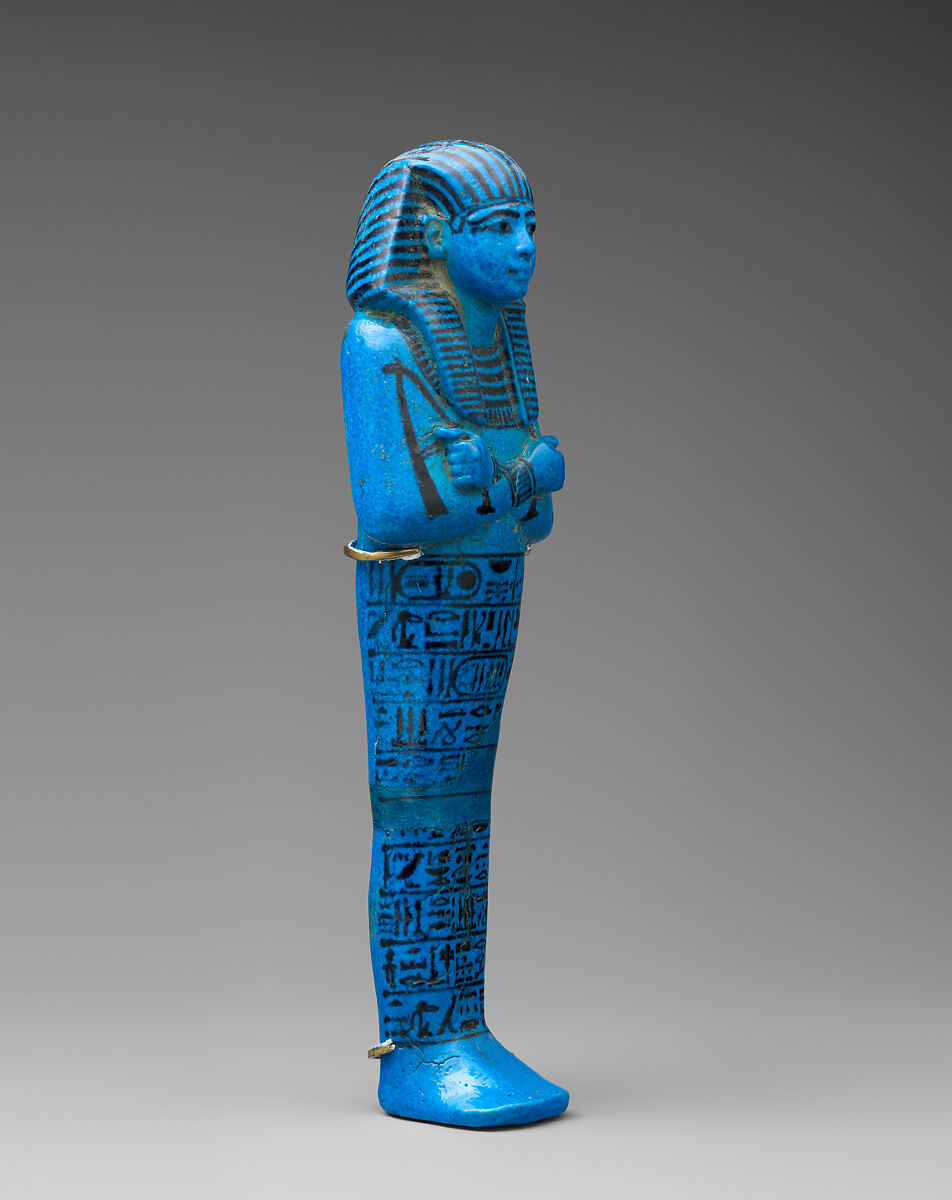 Shabti of Seti I, Faience, paint