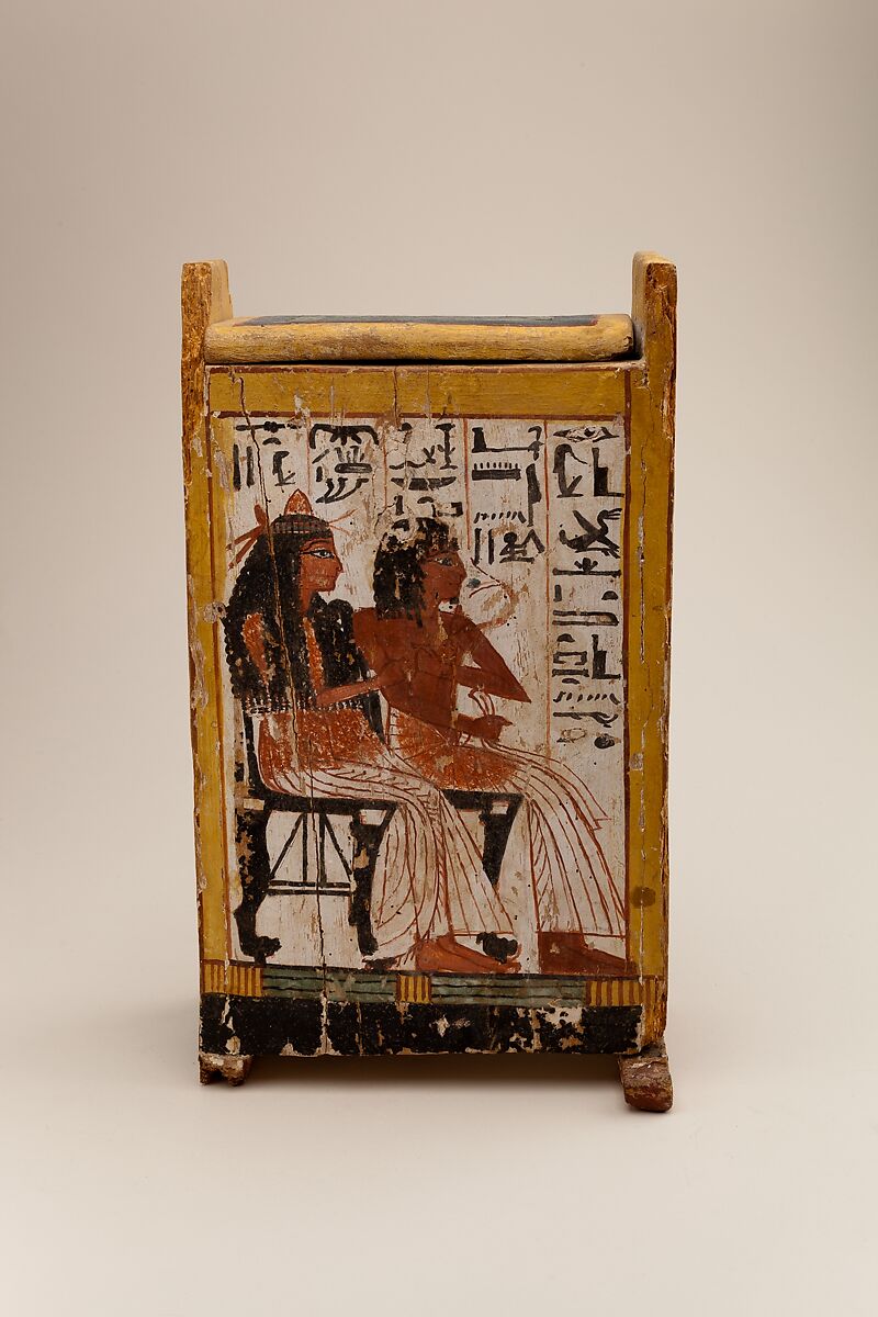 Shabti box of Nakhtamun, Wood, paint 