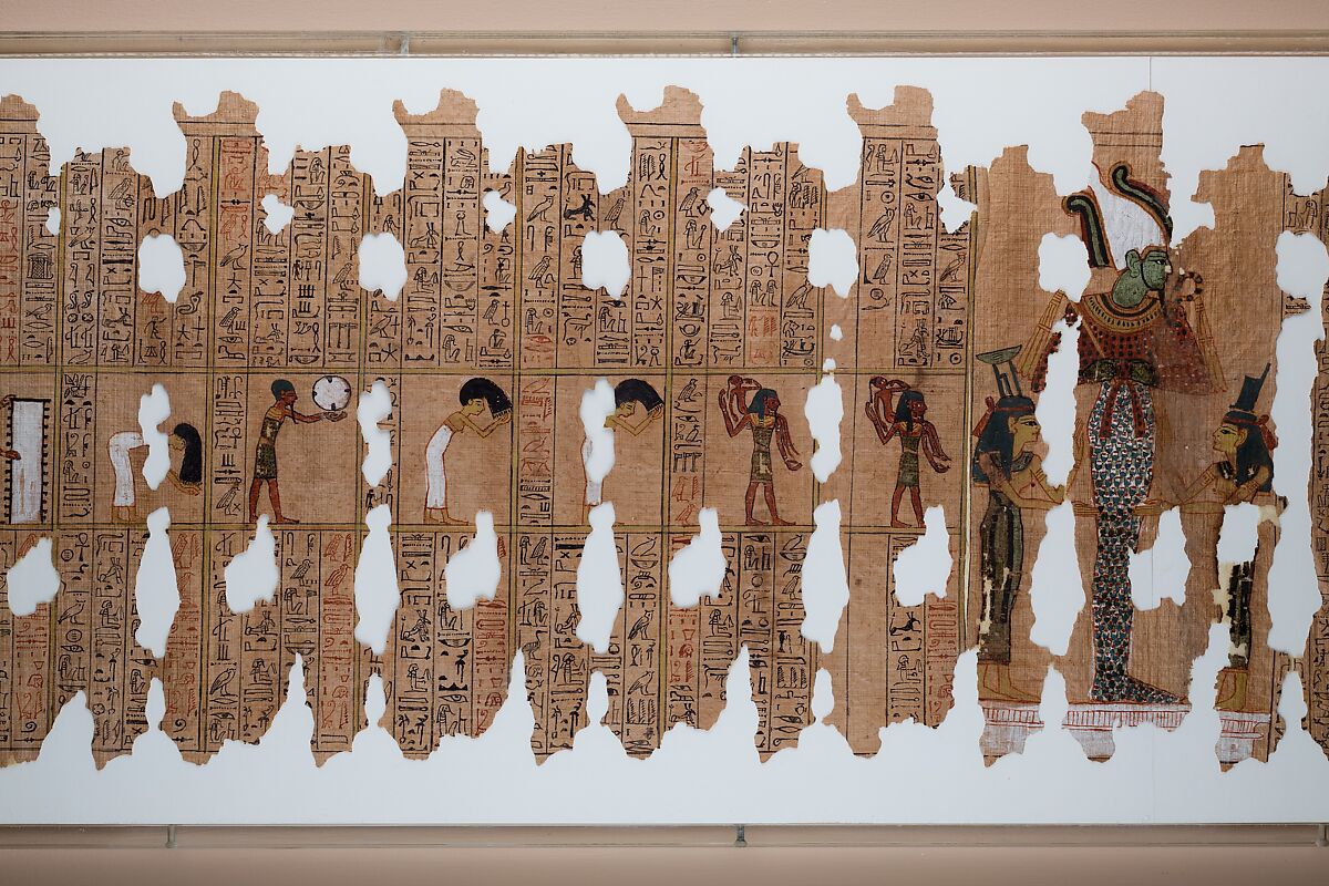 Funerary Papyrus of the Steward Sethnakht, Papyrus, ink, pigment