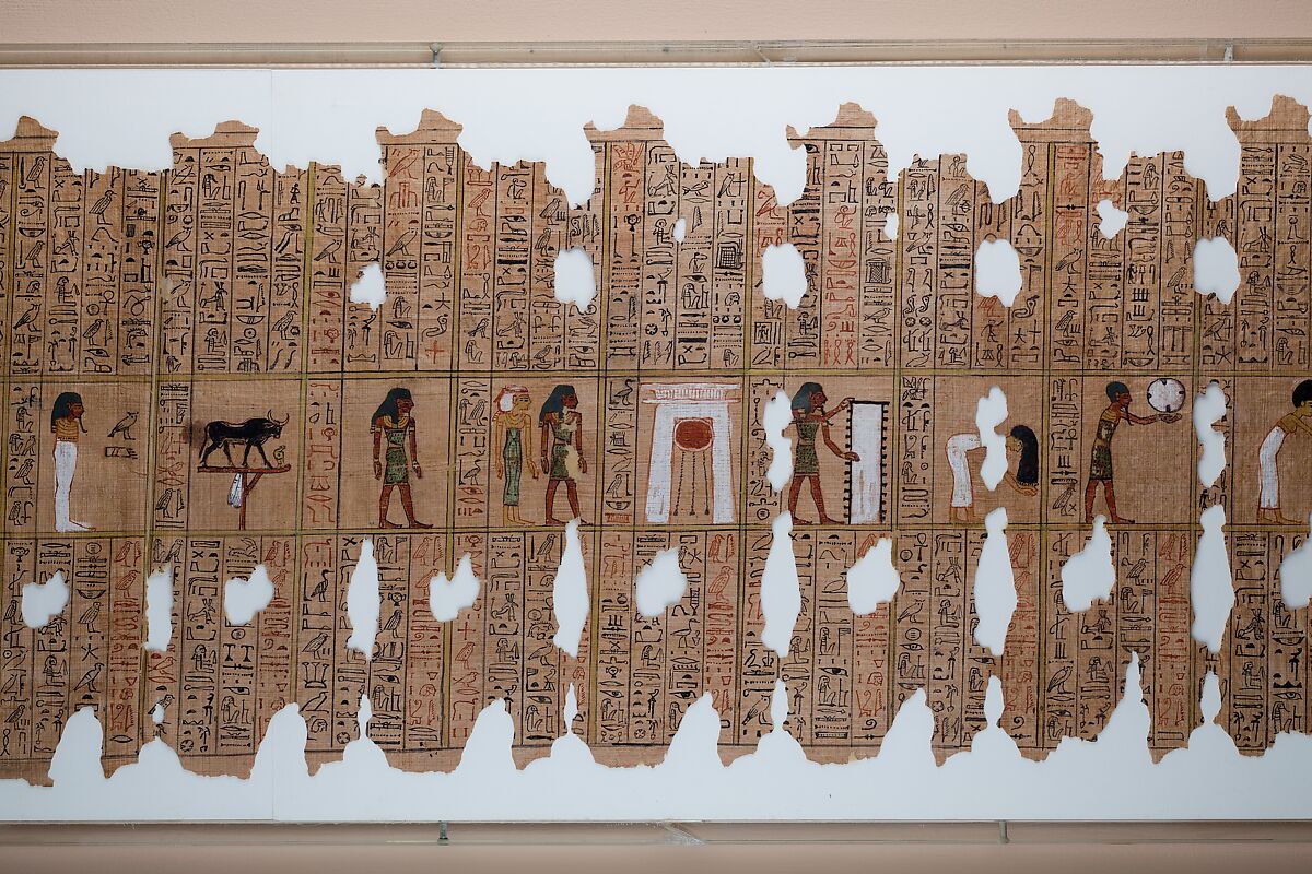 Funerary Papyrus of the Steward Sethnakht, Papyrus, ink, pigment