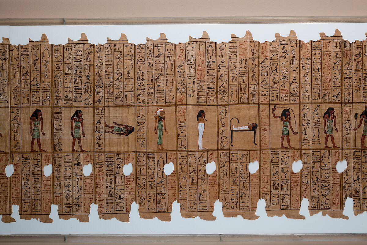Funerary Papyrus of the Steward Sethnakht, Papyrus, ink, pigment