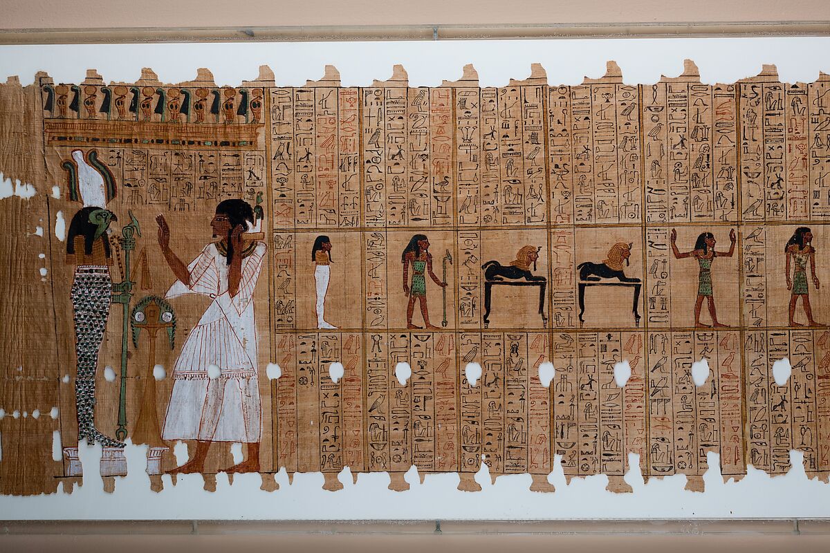 Funerary Papyrus of the Steward Sethnakht, Papyrus, ink, pigment
