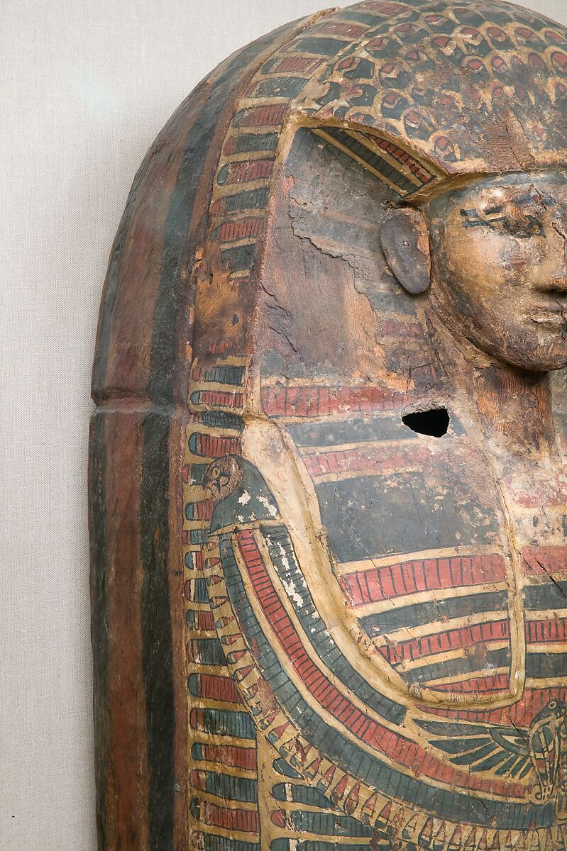 Rishi coffin of the Lady Rini, Wood (ficus sycomorus), stucco, paint, paraffin