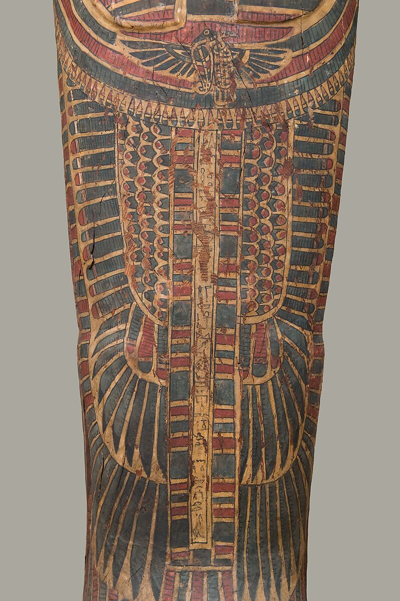 Rishi coffin of the Lady Rini, Wood (ficus sycomorus), stucco, paint, paraffin