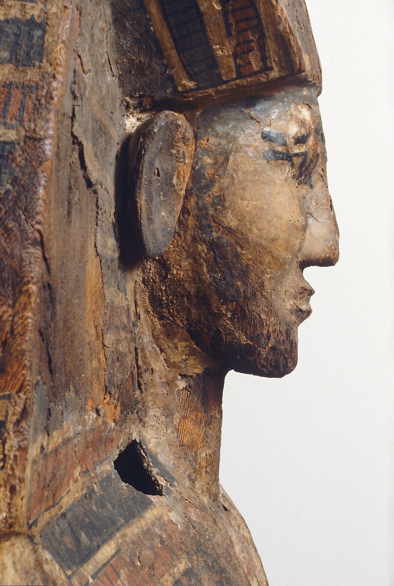 Rishi coffin of the Lady Rini, Wood (ficus sycomorus), stucco, paint, paraffin