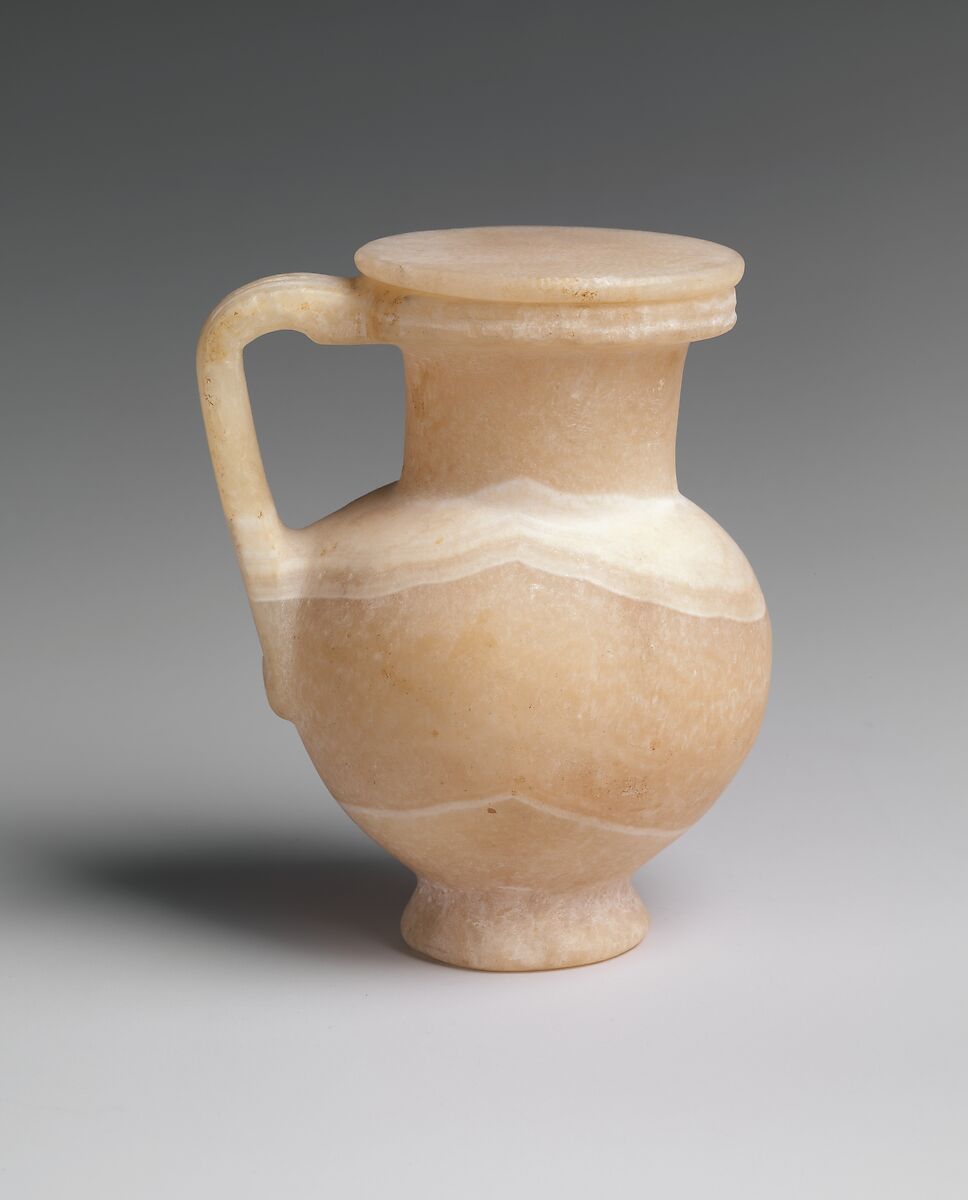 Stone Jug, Travertine (Egyptian alabaster) 